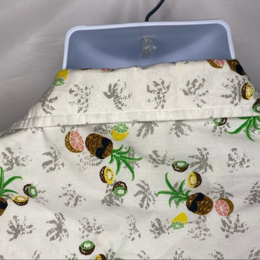 Carbon Pineapple Pattern Button Up Shirt Size S - image 4